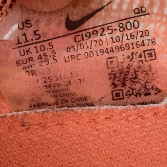 Nike Air Zoom Alphafly Next% Bright Orange Men's Size 11.5 Running Shoes FLAWS - Picture 10 of 10